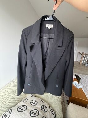 My Story Black Double-Breasted Blazer